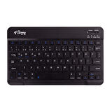 Kablosuz Klavye Mouse ve Stand Seti  + Ayarlanabilir Telefon Standı SIYAH