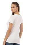 Özkan 26976 Kadın Premium Yumuşak Rahat Kumaş Viskon Bisiklet Yaka Kısa Kollu Örme T-Shirt