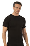 Özkan 12420 Erkek %100 Pamuklu Likrasız Penye Süprem Kumaş Kapalı Yaka Kısa Kollu T-shirt