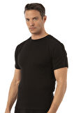 Özkan 12420 Erkek %100 Pamuklu Likrasız Penye Süprem Kumaş Kapalı Yaka Kısa Kollu T-shirt