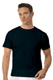 Özkan 12420 Erkek %100 Pamuklu Likrasız Penye Süprem Kumaş Kapalı Yaka Kısa Kollu T-shirt