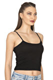 Özkan 27434 Kadın Viskon Kaşkorse Esnek Rahat Ayarlanabilir İp Askılı Crop Atlet Büstiyer
