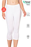 Özkan 27778 Kadın Premium Kumaş Modal Pamuklu Diz Altı Düz Kapri Tayt Esnek Rahat Yumuşak