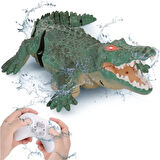 Uzaktan Kumandalı Şarjlı Yüzen Timsah - Yeşil