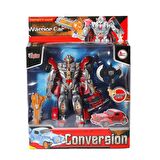 HW-668-1-2 Işıklı Dönüşebilen Robot Araba -Vardem