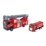 İş Makinası Taşıyan Sürtmeli İtfaiye Araç Seti - İtfaiye Seti