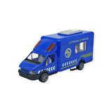 Araba Taşıyan Sürtmeli Polis Araç Seti - Polis Seti