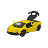 Çek Bırak Metal Küçük Arabalar 8 cm - 6411A-21 - Sarı