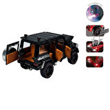 Sesli ve Işıklı Buharlı Çıkaran Metal Off-Road Jeep - Çek-Bırak Araba 20cm 1:22 Ölçek