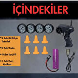 Uzaktan Kumandalı Şarjlı Drift Araba 1:24 - Beyaz-Kırmızı