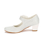 Kiko Kids 751 Simli Günlük Kız Çocuk 4 Cm Topuklu Babet Ayakkabı