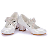 Kiko Kids 750 Vakko Günlük Kız Çocuk 4 Cm Topuklu Babet Ayakkabı