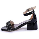 Kiko 761 Rugan Günlük Kız Çocuk 4 Cm Topuk Sandalet Ayakkabı