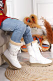Kiko Kids Twg 995  İçi Termal Kürklü Kız Çocuk Kar Botu Ayakkabı