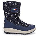 Kiko Kids Lp 708090 Kar Desenli Cırtlı Kız Çocuk Kar Bot Ayakkabı