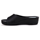 Woggo Ary 09-701 Günlük 4 Cm Topuk Jel Kadın Cırtlı Terlik