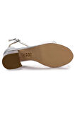 Kiko Kids 790 Vakko Taşlı Kız Çocuk 3 Cm Şeffaf Topuklu Sandalet Ayakkabı