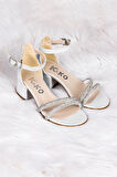 Kiko Kids 791 Vakko Taşlı Kız Çocuk 3 Cm Topuklu Sandalet Ayakkabı