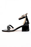 Kiko Kids 791 Rugan Taşlı Kız Çocuk 3 Cm Topuklu Sandalet Ayakkabı