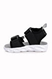 Kiko Kids 100 Işıklı Günlük Kız/Erkek Çocuk Cırtlı Sandalet Ayakkabı