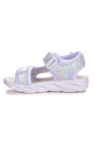 Kiko Kids 133 Hologram Işıklı Günlük Kız Çocuk Cırtlı Sandalet Ayakkabı