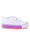 Kiko Kids Linen Cırtlı Kız Bebek Keten Spor Ayakkabı