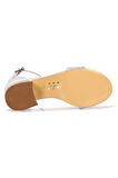 Kiko Kids Yangu Taşlı Kız Çocuk 3 Cm Şeffaf Topuklu Sandalet Abiye Ayakkabı