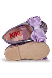 Kiko Kids Panı Fiyonk Lastikli Kız Bebek Babet Ayakkabı