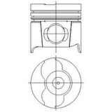 Renault Motor Piston+segman Kangoo Megane Laguna Trafıc Scenic Vivaro Carısma 1.9tdi F9q (80.00mm) / (+0.50m - Yenmak 31-04165-050