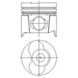 Renault Motor Piston+segman Kangoo Megane Laguna Trafıc Scenic Vivaro Carısma 1.9tdi F9q (80.00mm) / (+0.50m - Yenmak 31-04165-050