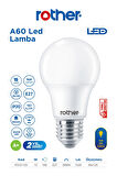 RTL01125 Rother A60 LED Ampul 15W E27 1520 Lümen 3000K Sarı Işık - Enerji Tasarruflu Ampul