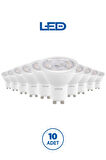 RTL11123-10 Rother GU10 LED Spot Ampul 8W 700 Lümen 3000K Sarı Işık Enerji Tasarruflu Ampul 10 Adet