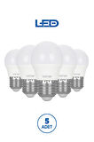 RTL09111-5 Rother G45 LED Ampul 6W E27 470 Lümen 4500K Gün Işığı Enerji Tasarruflu Ampul 5 Adet