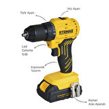 RTS5010 Şarjlı Matkap Kömürsüz 54 Nm 2x2 Ah 20V Çift Akü S-Lion - Akü Dahil