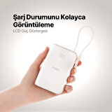 Ttec ReCharger Pro M LCD MagSafe Uyumlu USB-C Dahili Kablolu Stantlı Taşınabilir Powerbank 10.000mAh