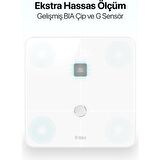 Ttec Sensi Pro Ito Camlı Yağ Ölçer Ve Vücut Analizli Hassas Sensörlü Akıllı Tartı Baskül 2AT02
