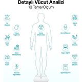 Ttec Sensi Pro Ito Camlı Yağ Ölçer Ve Vücut Analizli Hassas Sensörlü Akıllı Tartı Baskül 2AT02