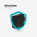 ttec SmartCharger Trio GAN 120W PD Seyahat Hızlı Şarj Aleti 2 USB-C+USB-A