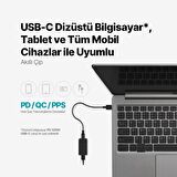ttec SmartCharger Trio GAN 120W PD Seyahat Hızlı Şarj Aleti 2 USB-C+USB-A