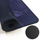 Kuzey's Büyük Boy 90x40 XXL Dünya Desenli Mouse Pad Kauçuk Kaymaz Alt Taban, Yumuşak Kumaş Oyuncu MousePad, Bilgisayar ve Dizüstü, Notebook Uyumlu 90 40