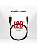 mojue by ttec Ekstra Dayanıklı USB-A - iPhone Lightning 2A Şarj Kablosu 120cm