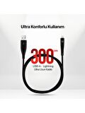 mojue by ttec Ekstra Dayanıklı USB-A - iPhone Lightning 2A Şarj Kablosu 300cm