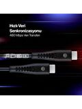 mojue by ttec Ekstra Dayanıklı USB-C - USB-C 3A Şarj Kablosu 120cm