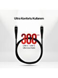 mojue by ttec Ekstra Dayanıklı USB-C - USB-C 3A Şarj Kablosu 300cm