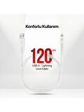 mojue by ttec Ekstra Dayanıklı USB-A - iPhone Lightning 2A Şarj Kablosu 120cm