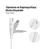 mojue by ttec Ekstra Dayanıklı USB-A - USB-C 2A Şarj Kablosu 200cm