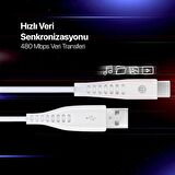 mojue by ttec Ekstra Dayanıklı USB-A - USB-C 2A Şarj Kablosu 200cm