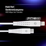 mojue by ttec Ekstra Day USB-C - iPhone Lightning 3A Kablo 120cm Beyaz