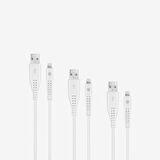 mojue by ttec Ekstra Dayanıklı USB-A - iPhone Lightning 2A 3’lü Şarj Kablosu Seti 120/200/300cm