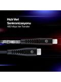 mojue by ttec Ekstra Dayanıklı USB-C - iPhone Lightning 3A 3’lü Şarj Kablosu Seti 120/200/300cm